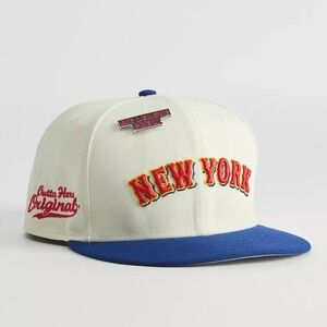 New York Mets New Era 59FIFTY Big League Chew Mens Hat 7 1/2 Cream Blue Pin NEW